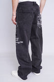 Jeans denim negro jean-michel basquiat x h&m Talla 3