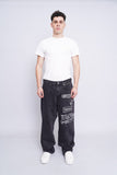 Jeans denim negro jean-michel basquiat x h&m Talla 4