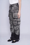 Pantalon denim negro desgastado MIKAS Talla S 2