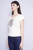 Polera crema Harley Davidson Talla S 2