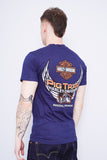 Polera azul Harley Davidson Talla S 3