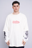 Polera blanco h2 x h&m Talla M 1