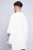 Polera blanco h2 x h&m Talla M 3