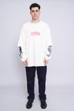 Polera blanco h2 x h&m Talla M 4