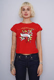 Polera rojo ED HARDY Talla L 1