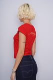 Polera rojo ED HARDY Talla L 3
