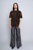 Polera bicolor negro/café JAMES PERSE Talla 3 4