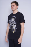 Polera Print negro dom Talla M 2