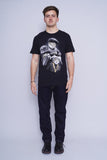 Polera Print negro dom Talla M 4