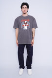 Polera Print gris screen stars best Talla L 4