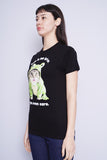 Polera Print negro goodie two sleewes Talla S 2