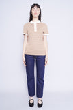 Polera Print blanco/beige nautica Talla M 4