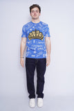 Polera Print celeste hudson outerwear Talla S 4