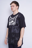 Polera Print negro tap out mps Talla XL 2