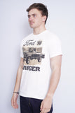 Polera Print blanco ford Talla M 2