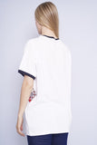 Polera Print blanco AEROPOSTALE Talla L 3