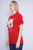Polera Print roja JERZEES Talla M 2