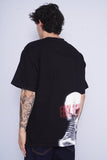 Polera Print negro nostalgic Talla TU 3