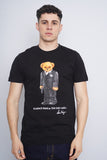 Polera Print negro tdl Talla S 1