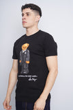 Polera Print negro tdl Talla S 2