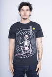 Polera Print negro fruit of the loom Talla S 1