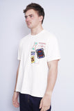 Polera Print crema true religion Talla L 2