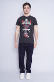 Polera Print negro ADIDAS Talla M 4