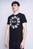 Polera Print negro gildan Talla S 2