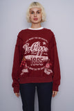 Poleron burdeo dr. pepper Talla M 1