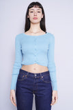 Sweater celeste uni qlo Talla S 1