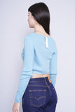 Sweater celeste uni qlo Talla S 3