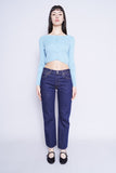 Sweater celeste uni qlo Talla S 4