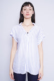 Top blanco/celeste GAP Talla L 1
