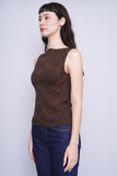 Top animal print café GAP Talla XS 2