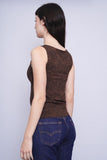 Top animal print café GAP Talla XS 3