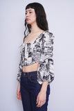 Top bicolor blanco/negro URBAN OUTFITTER Talla S 2
