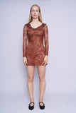 Vestido café URBAN OUTFITTER Talla S 1