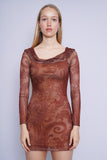 Vestido café URBAN OUTFITTER Talla S 4