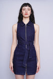 Vestido denim azul oscuro TOPSHOP by moto Talla 4 1