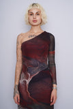 Vestido multicolor acoa Talla S 4