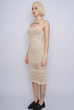 Vestido beige minhol Talla S 2