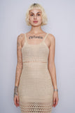 Vestido beige minhol Talla S 4