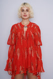 Vestido naranjo free people Talla S 4