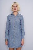 Vestido denim celeste brooks brother Talla 2 4