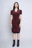 Vestido burdeo/negro BURBERRY LONDON Talla 4 1