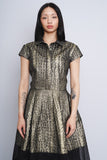 Vestido dorado/negro ALBERTO MAKALI Talla 12 2