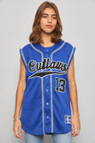 Polera casual  azul 13 outlaws talla M 431