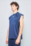 Polera casual  azul  adidas talla M 670