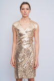 Vestido dorado Michael Kors Talla Xxs Image 3