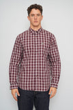 Camisa escocesa azul/rojo Lacoste Talla L